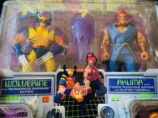 1997 Capcom Video Game Stars X - Men vs Street Fighter Wolverine vs Akuma 2