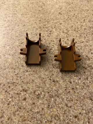 2x Lego Classic Old Brown Cannon Base Weapon Castle Western Pirate 2527