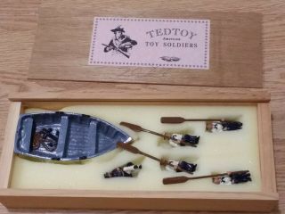 Tedtoy Metal Toy Soldiers,  Us Navy Boat,  Captain,  Crew,  Box