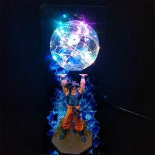 Rare Dragon Ball Z Goku Power Up Led Light Lamp Action Figure Whole Set