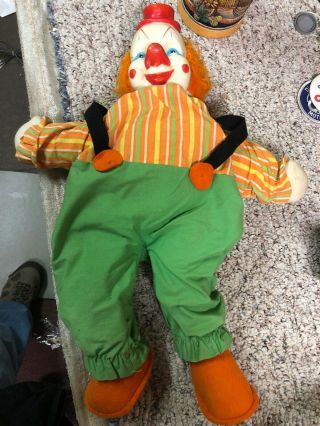 Vintage Gund Clown Doll Creepy Haunted Doll19 " Nightmare Fuel