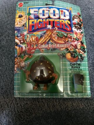 1988 Mattel Food Fighters Chip The Ripper In Package Refrigerator Rejects