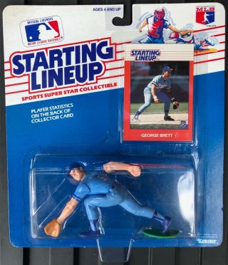 1988 Rookie Slu Starting Lineup George Brett Kansas City Royals Mlb Baseball Mip