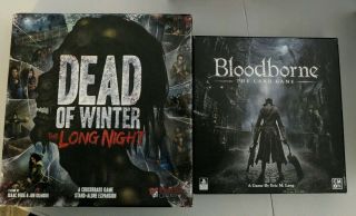 Dead Of Winter The Long Night And Bloadborne The Card Game W/ Expansion.