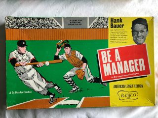 1967 Hank Bauer Be A Manager Baseball Game - National League Edition