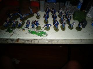 Painted Plastic 54mm American Civil War Infantry Blue And Grey
