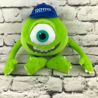 Disney Pixar Monsters University Mike Wazowski Plush Green Stuffed Animal Soft