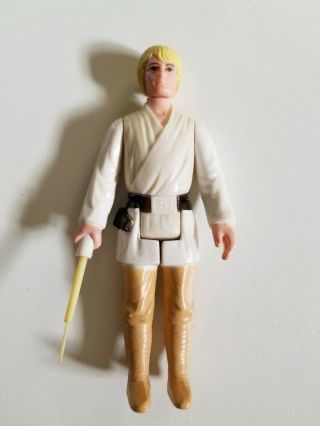 Luke Skywalker Farmboy Blonde 1977 Kenner Star Wars Nm " X " Marked Saber Orig.