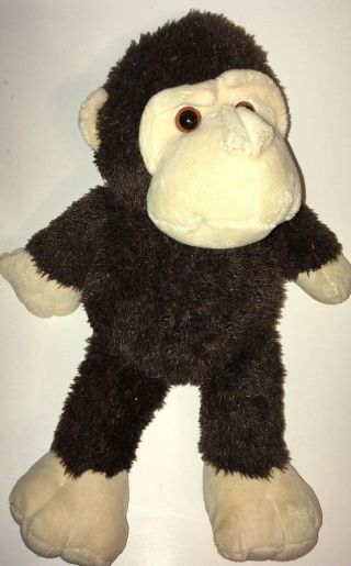 Dan Dee Brown And White Monkey 14 " Plush Stuffed Animal