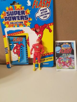 Vintage 1984 Kenner Powers Flash With Cardback And Comic
