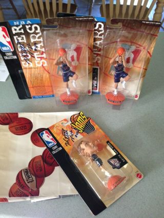 1998 Nba Superstar Figures (3) Keith Van Horn Autographed At Nba Store In Nyc