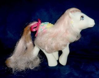 Rose My Little Pony Vintage Merry Go Round Flower Bouquet Pink Hair G1