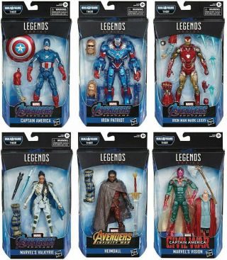 Marvel Legends Avengers Wave 5 Set Of 6 Figures With Thor Baf Ships 11/4/19