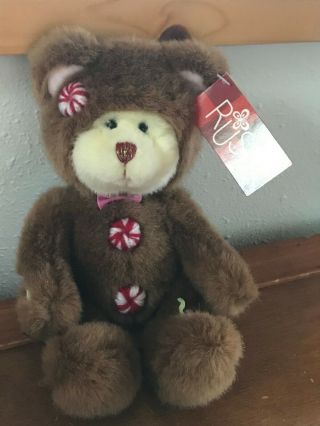 Gently Russ Christmas Candy Cookie Teddy Bear Plush Stuffed Animal – 8.  5 In