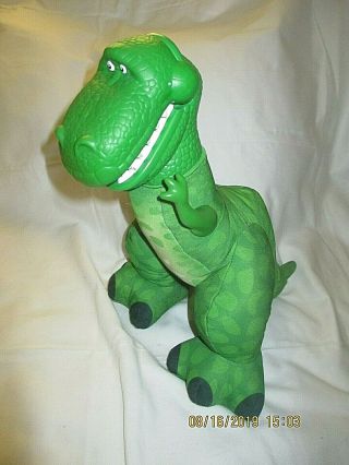 T - Rex Plush Fisher Price Mattel Toy Story 14 " Green Dinosaur Squeeze Toy 2009