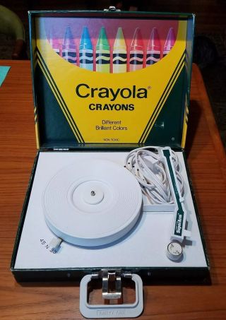 Vintage Vanity Fair 1981 Crayola Crayons Record Player Phonograph