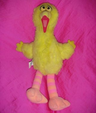 Vintage 1986 Playskool 23 " Talking Big Bird W/ Pull String Plush Doll Toy