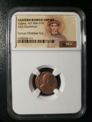 Eastern Roman Empire - Valens 364 - 378 Ad Ae3 Nummus Sicia Ngc Ancient Coin