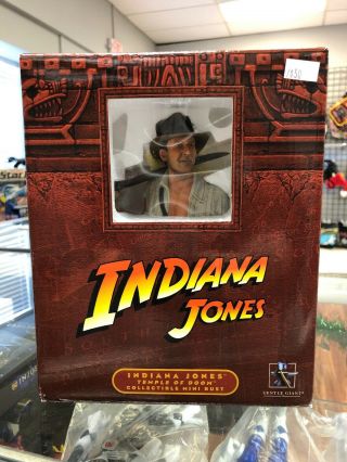 Gentle Giant Indiana Jones Mini Bust 7” Statue Temple Of Doom