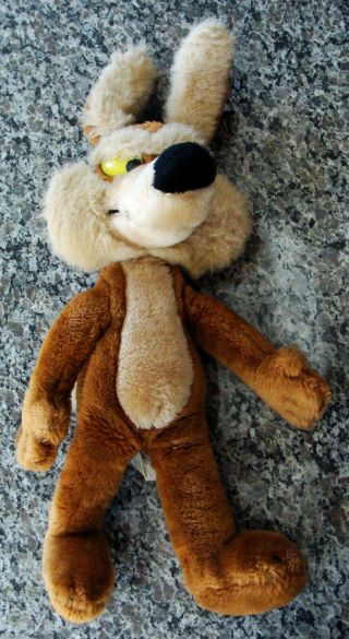 Vintage Looney Tunes Mighty Stars Wile E Coyote Plush Toy 18 