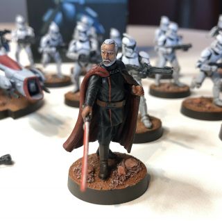 Disney Star Wars Legion Game - Clone Wars Count Dooku And Clones Ffg Painted