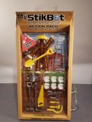 Stikbot Action Pack Farm Pack Translucent Brown Stikbot