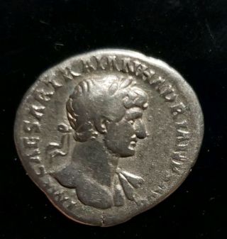 Hadrian 117 - 138 Ad.  Silver Denarius - Roman Imperial.  Scarce