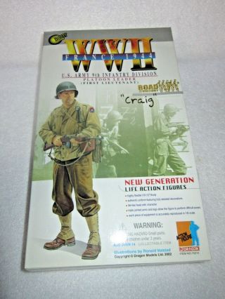 Dragon 12 " Figure Wwii France 1944 " Craig " Us Army Action Figure 70212