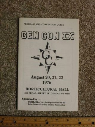 Tsr Gen Con (09) Ix Program Booklet 1976