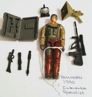 Vintage 1990 Gi Joe Bullhorn Intervention Specialist - Complete And Minty