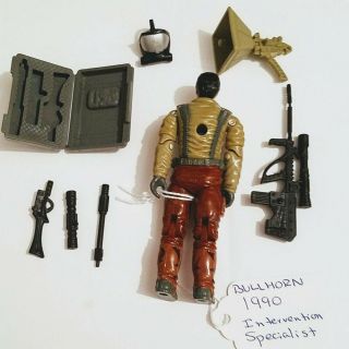 Vintage 1990 GI Joe Bullhorn Intervention Specialist - Complete and Minty 2