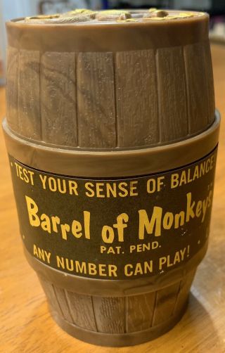 1966 Ultra Rare Complete Barrel Of Monkeys Game Lakeside Toys No.  8312 Unplayed