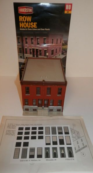 Walthers Cornerstone Ho Scale Row House 933 - 3778 - Needs To Be Completed