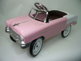 Girls Pink Pedal Car 55 Classic Steel Made For Kids Or Collectors