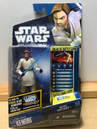 Star Wars The Clone Wars Obi - Wan Kenobi Cw40 2010 In Package Nip 