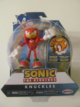 Sonic The Hedgehog - Toy Figure - Knuckles - 3.  5 - Inch Figure -