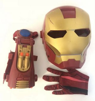 Iron Man Mask Wrist Repulser Light Noise With Glove Halloween Costume Accessory