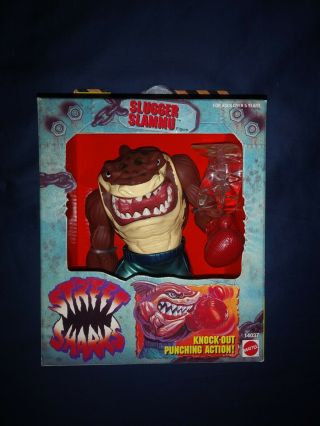 Vintage Mattel Street Sharks Slugger Slammu Action Figure 1995 Complete