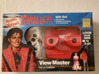Vintage Michael Jackson Thriller Viewmaster Gift Set Viewer & Reels Exib