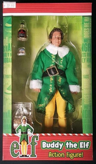 Elf Buddy The Elf Action Figure Neca Christmas Movie In Great Shape