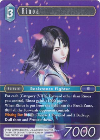 Ff Tcg: Rinoa - 2 - 047l - Foil [mint/nm] Opus Ii Final Fantasy Tcg Squareenix Squ