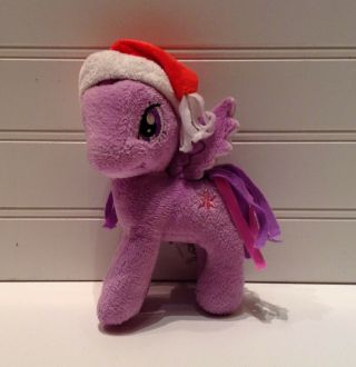 2016 Hasbro My Little Pony Twilight Sparkle In Christmas Holiday Santa Hat Plush
