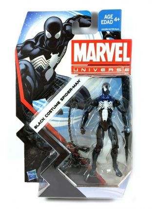 Black Costume Spiderman Marvel Universe Series 5 Figure 3.  75 " Moc Hasbro