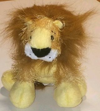 Ganz Webkins Lion Plush Stuffed Animal Yellow Brown Soft Fur No Code