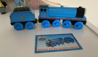 Vguc Thomas & Friends Wooden Railway Train 1998 Gordon & Tender,  Britt Allcroft