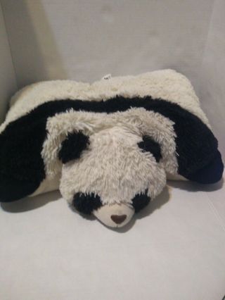 2010 Pillow Pets Panda Bear Plush Pillow Stuffed Animal Euc