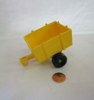 Vintage Fisher Price Little People Yellow Farm Cart For Tractor Farmer Fplp 2