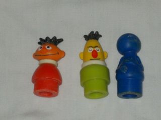 Vintage Fisher Price Sesame Street Little People Set Bert And Ernie And Grover