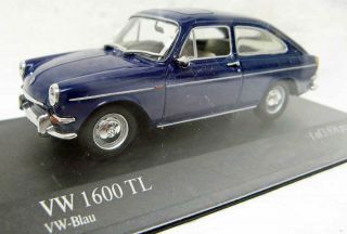 Very rare 1966 Volkswagen VW 1600 TL blue 1/43 Minichamps MB LE 2