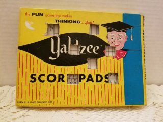 Vintage 1956 Yahtzee Score Pads Sheets 4 Pads Es Lowe Usa Replacement
